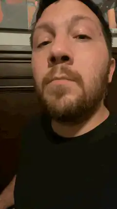 Man blinking slowly
