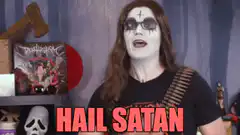 Hail Satan guy waving