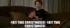 Two Christmases kids excited