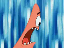 Patrick Star screaming in shock