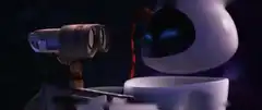 WALL-E and EVE share a kiss