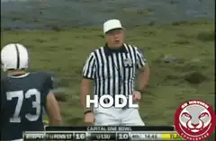 Football referee signals HODL