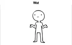 Wut shrug stick figure