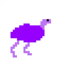 pixel art purple bird