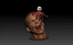 Octopus puppet head spinning