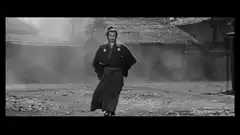 Samurai walking through mist