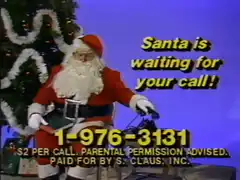Santa Claus waiting for your call