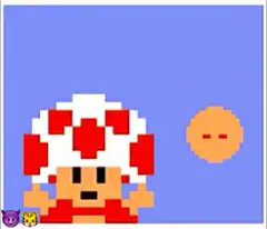 pixel art toad good morning