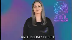 ASL sign for bathroom