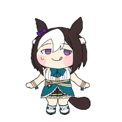 chibi horse girl smiling