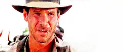 Indiana Jones smiling