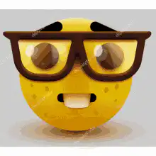 3d cool emoji with sunglasses