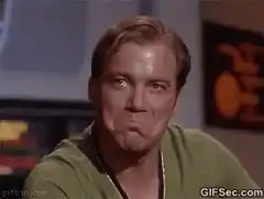 William Shatner pouting face