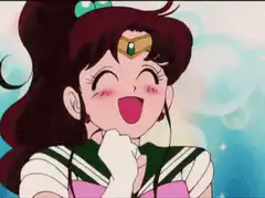 Sailor Jupiter happy reaction