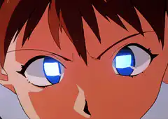 Asuka Langley Soryu angry eyes