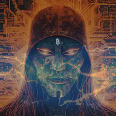 Cryptocurrency Hooded Figure