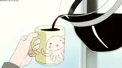 Coffee overflowing cute mug