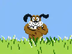 pixel dog holding bones