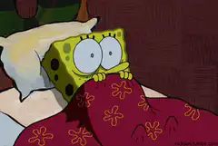 SpongeBob waking up in bed