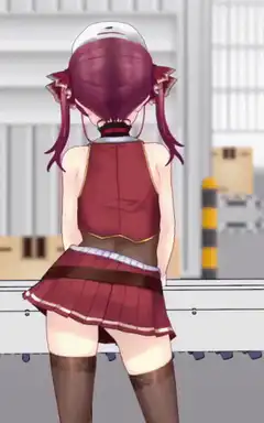 Anime girl shaking hips