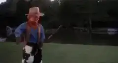 Woody from Toy Story fishing