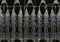 Colorful wave interference pattern