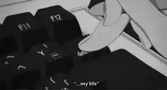 anime finger pressing delete key