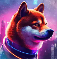 Cyberpunk Doge Glowing Eyes