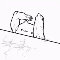 cat flexes and breaks ground