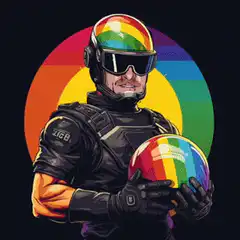 Rainbow Soldier Laser Eyes