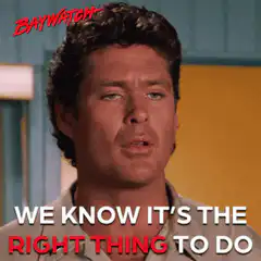Baywatch We Know It's The Right Thing