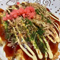 Takoyaki with toppings