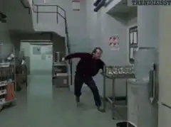 Jack Nicholson dancing in the hotel kitchen