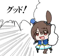 Chibi girl giving thumbs up with good
