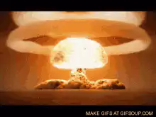 Nuclear explosion mushroom cloud