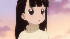 Anime girl blushing and clasping hands