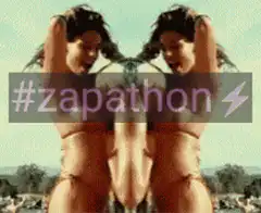 Mirrored women dancing in bikinis