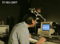 Man turns and gives thumbs up