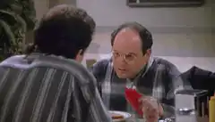 George Costanza eating ketchup