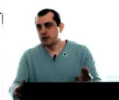 Man gesturing with hands