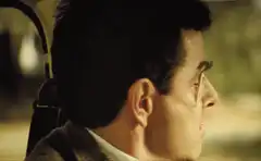 Mr. Bean with toothpicks in eyes