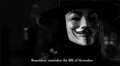 Guy Fawkes mask Remember November