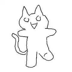 dancing cat doodle