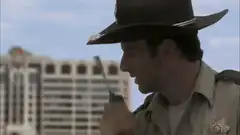 Rick Grimes and Elmo on walkie talkies