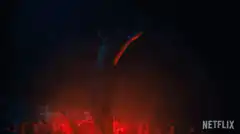 Stranger Things monster falls into lava