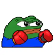 Pepe boxing with red gloves