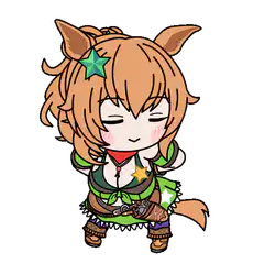 chibi horse girl smiling