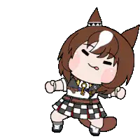 chibi horse girl dancing