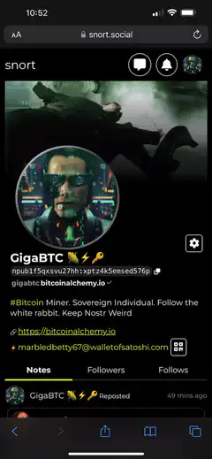 Snort social media profile and posts
