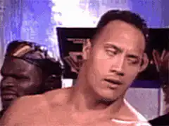 The Rock side eye